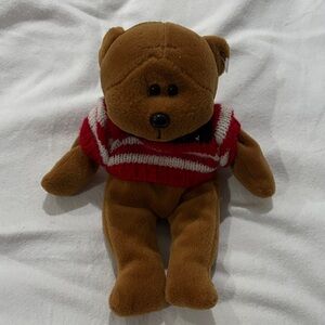 Plushland Brown Teddy Bear with patriotic sweater